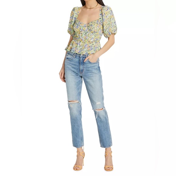 Astr Tops - ASTR Clairemont Puff-Sleeve Top